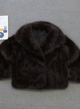 小奢女装 翻领人造毛皮草外套we shi today