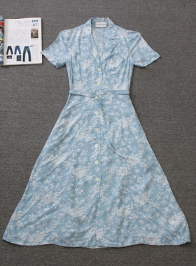 乐福佬仁女装 花卉印花V领短袖连衣裙we shi today