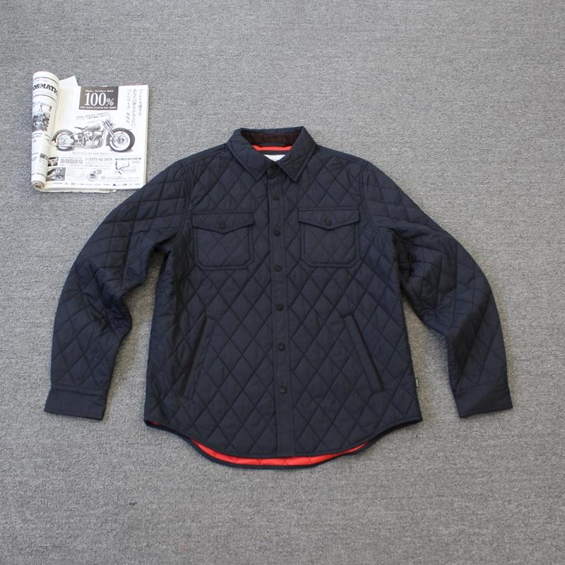 澳喂丝男装菱格圆弧衣摆多口袋薄款棉服夹克外套we shi today C20