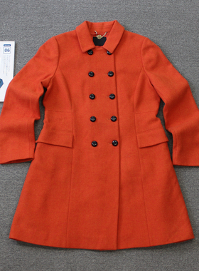 小奢女装 双排扣翻领毛呢大衣外套we shi today