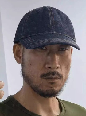 啊/P/C 男女同款 原色牛仔棒球帽 we shi today 黄色字体