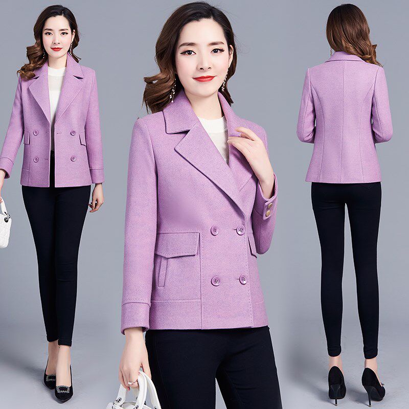 2019 Spring new pattern Korean Edition have cash less than that is registered in the accounts Blazer middle age Little Fur coat wool Woollen cloth overcoatin the Women's clothing/Boutique , Jacket  category - from Buy2taobao.com to provide professional Taobao agent buy service