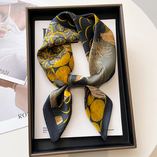 法国代购适用LV小方巾丝巾女春秋夏季搭衬衫护颈饰空姐新款70x70