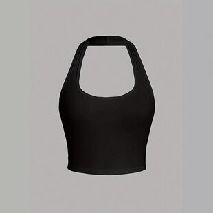 Plus tank 女装 性感挂脖吊带背心 crop 大码 sexy women size top