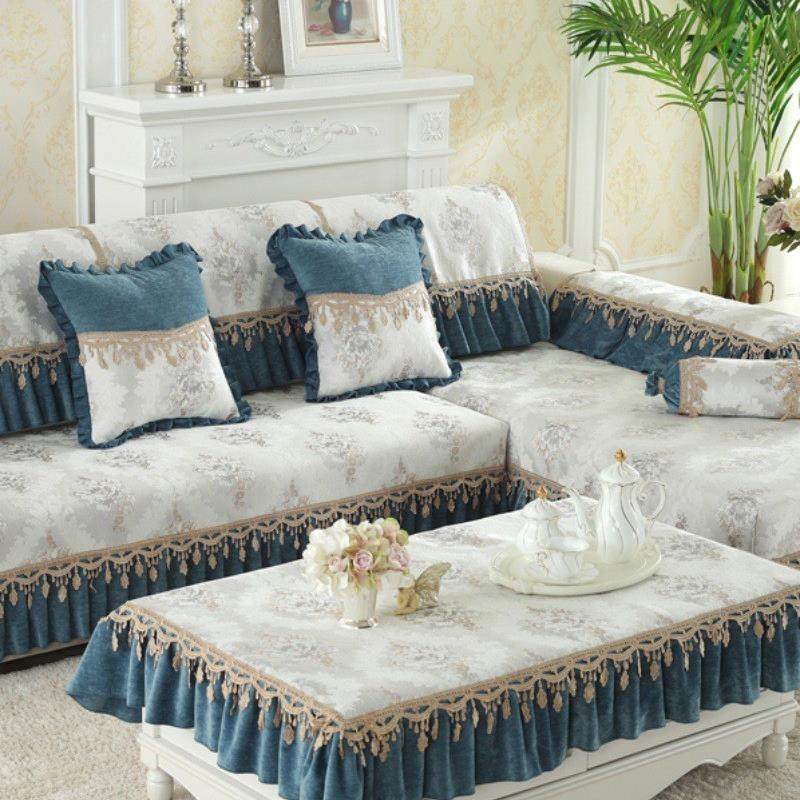 沙发垫欧式四季通用雪尼尔蕾丝北欧风高档防滑坐垫靠背巾套罩,居家布艺,沙发套,淘宝优惠券,粉丝福利购,淘宝优惠卷
