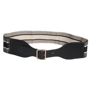 速卖通复古铆钉条纹绑带腰封女装饰衬衫连衣裙百搭弹力松紧宽腰带