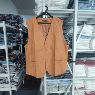 2026 men clothes跨境男式西装  背心V领马甲修身休闲麂皮绒商务