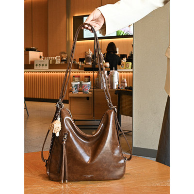斜挎包复古大容量腋下单肩通勤女包2025新款轻奢小众高级感托特包