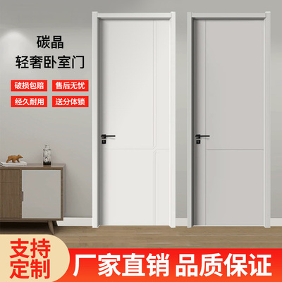 家用房间门卧室门木门室内碳晶套装门出租屋房门免漆门实木复合门