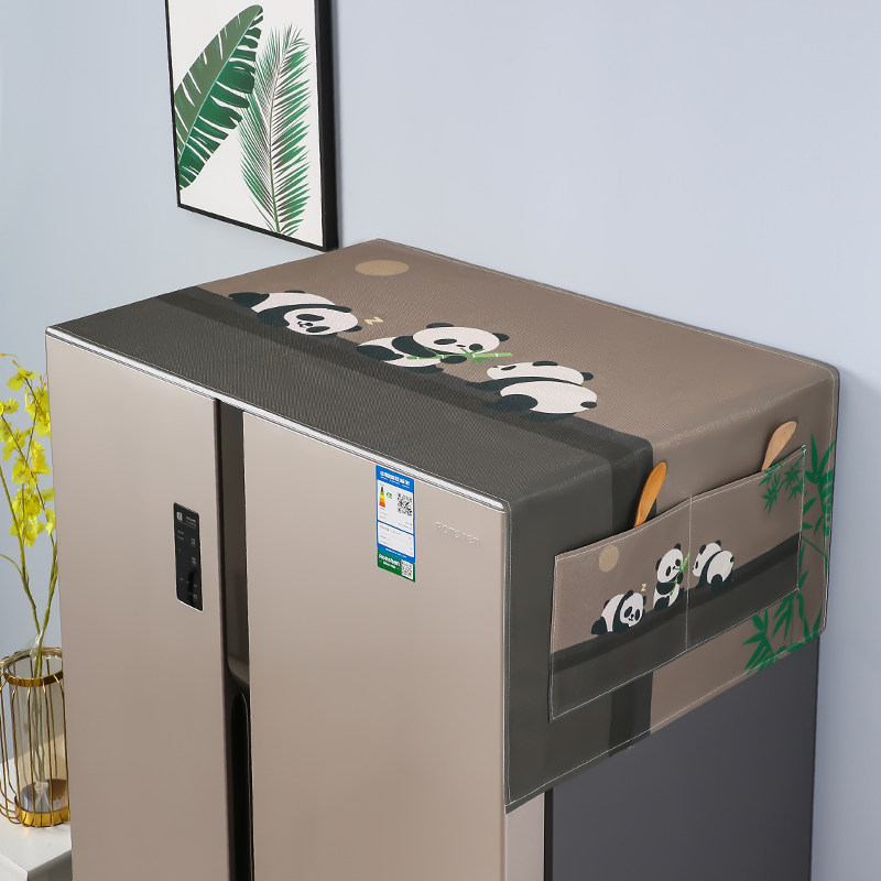 防尘罩冰箱单双开门可收纳防灰尘盖巾家用洗衣机罩微波炉防尘盖布