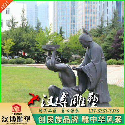 玻璃钢古代精忠报国人物雕塑定制