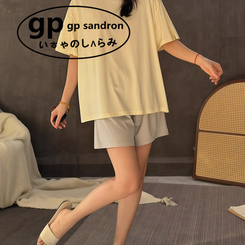 日本gp带胸垫睡衣女莫代尔家居服