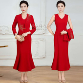 两件套连衣裙 十月份结婚妈妈婚礼服高贵大码 喜婆婆婚宴装 2026新款