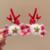 59#Christmas Hair Clips - Red Antler Gold Star Pair