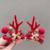 17#Christmas Hair Clip - Red Antler with Red Bow