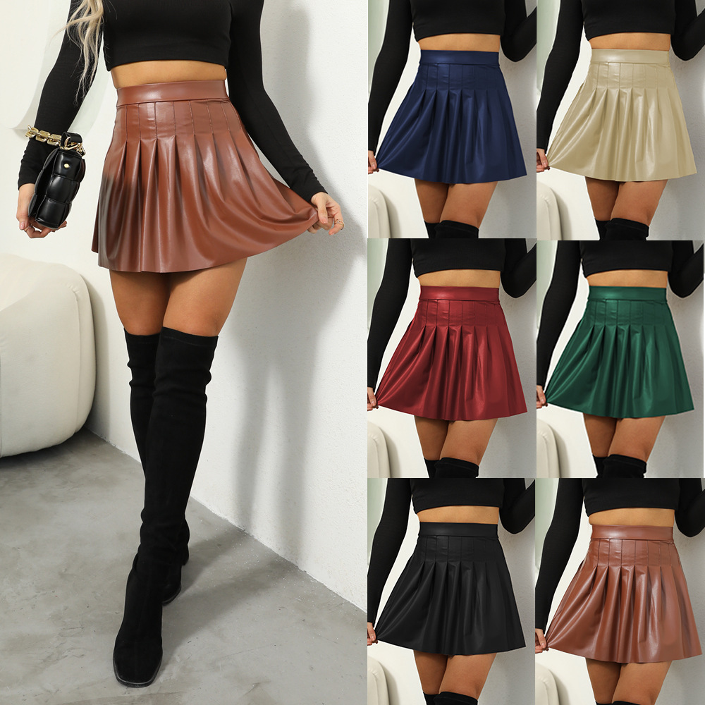 Sexy Clothes Leather Skirts For Women 2021 Skirt Girls Short