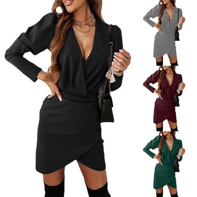 dress women dresses winter 2021red plus size sexy green grey