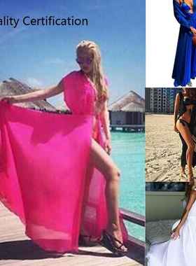 Bathing Swim suit Cover Up Sexy See-through Beach Dress