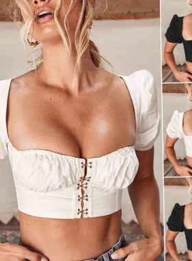 Ladies Summer Black Casual Top Female Clothes