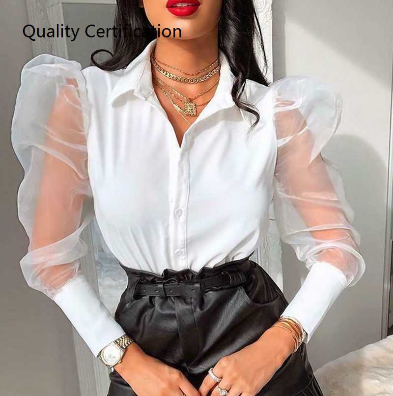 Elegant Blouses Tops Ladies Shirts Black White 女装/女士精品 衬衫 原图主图