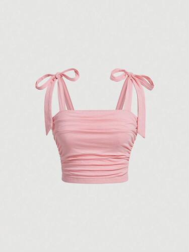 upvest修身纯色系带背心女black upblack vestpink top