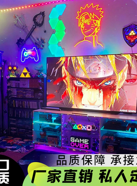 电竞霓虹灯定制背景库洛米广告牌led发光字酒吧网红户外灯箱LOVE