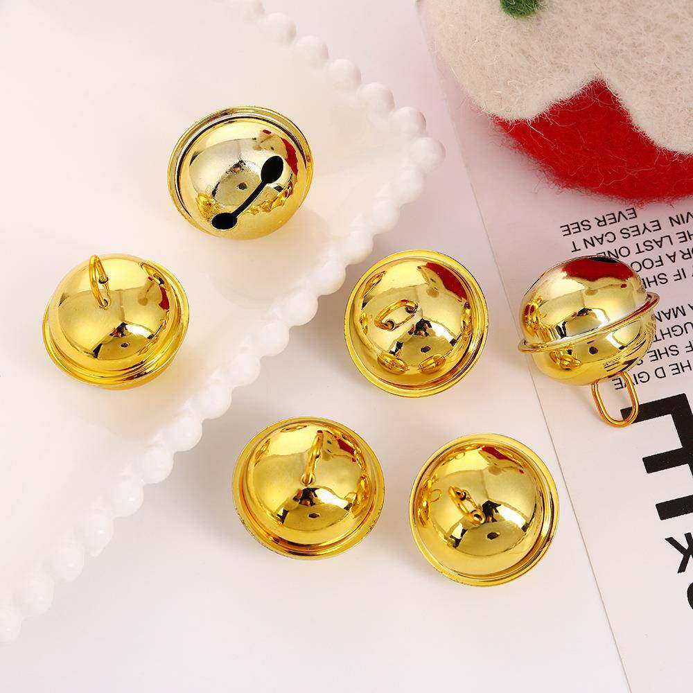 3CM一字铃铛真空镀彩圆铃三角钩钥匙扣宠物圣诞节DIY铃铛挂件