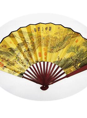 8寸绢扇 10寸空白男扇 古风扇子折扇中国风 山水画扇子 舞蹈扇子