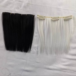 娃娃用假发20厘米棉花娃娃装扮发排高温丝双马直发马尾长卷发夹