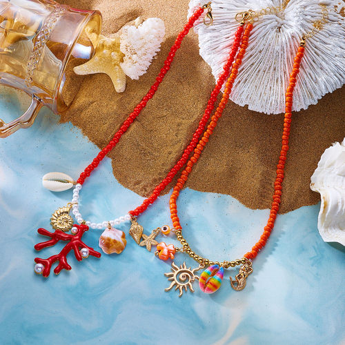 Summer Mithzu Shell Necklace - Vacation Jewelry夏季女士项链