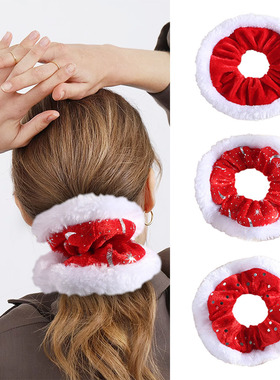 hristmas plush large hairband for ladies' hair accessories女