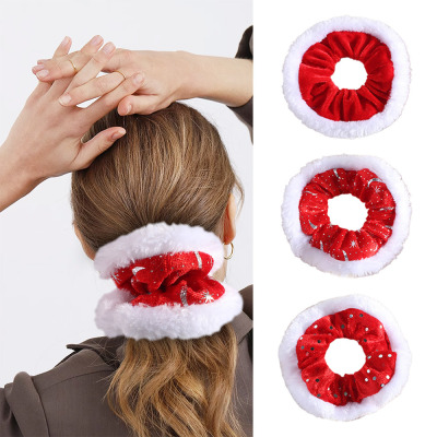 hristmas plush large hairband for ladies' hair accessories女