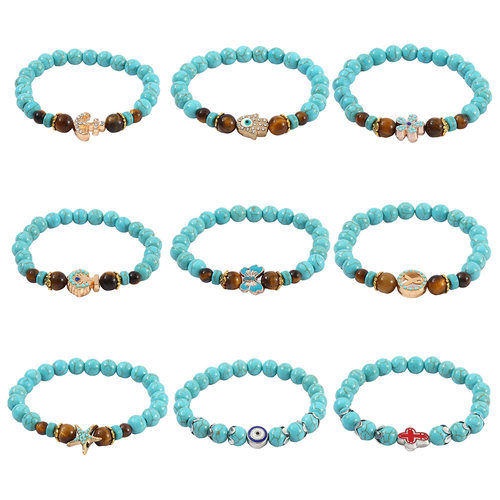 European and American turquoise bracelet for ladies跨境手链