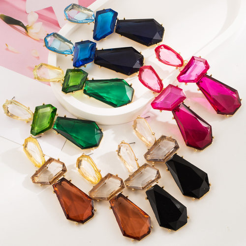 Cross-border irregular geometric exaggerated ear accessories