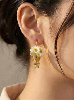 Mini flower bouquet necklace stylish jewelry for women女首饰