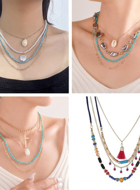 European style handcrafted collar necklace for ladies女项链