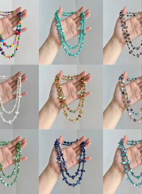 Shell crystal beaded necklace in ethnic style for ladies跨境