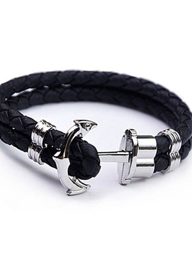 Fashionable men's leather rope bracelet couple accessories潮