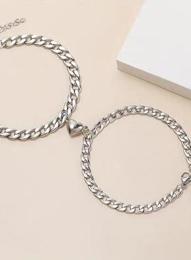 European and American heart-shaped bracelet couple jewelry新