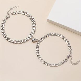 European and American heart-shaped bracelet couple jewelry新