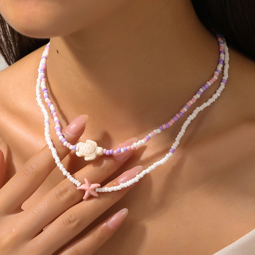 New Bohemian bead necklace for women - Beach shell necklace