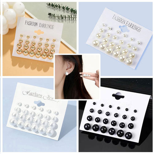 Pearl stud earrings are fashionable accessories for women女