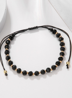 Handmade beaded braided bracelet for women女士小众流行手链