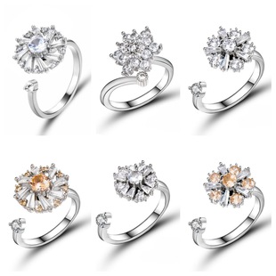 Women's elegant zirconia ring as a wedding gift跨境女戒指