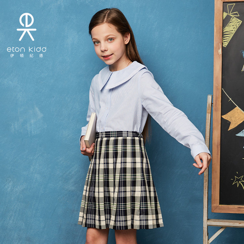 伊顿纪德校服 儿童学院半身裙 2025春季新款 女童学院制式百褶裙