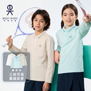 男女童POLO衫 2025新款 25T907 T恤纯色 伊顿纪德学院长袖