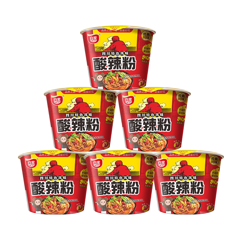 白家陈记四川酸辣粉丝桶装泡面