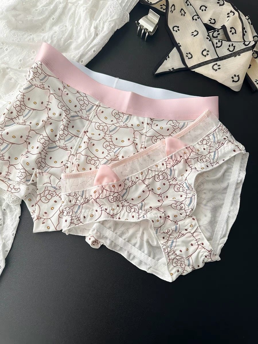 情侣内裤粉萌猫爪夏季甜美可爱纯欲一男一女2025新款情人节送礼物