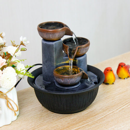 小型流水生财摆件循环水