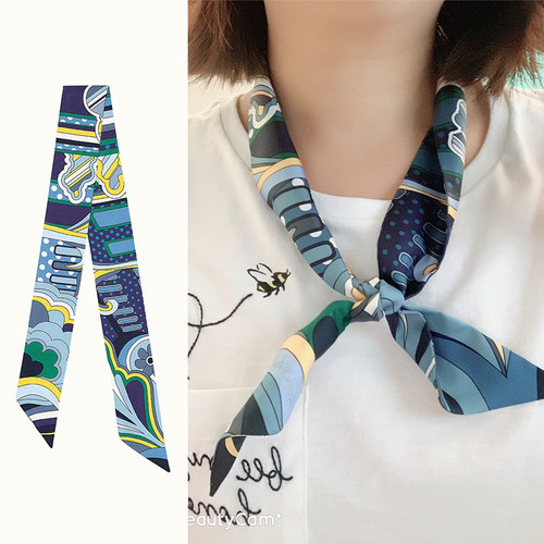 长条斜纹桑蚕丝小飘带